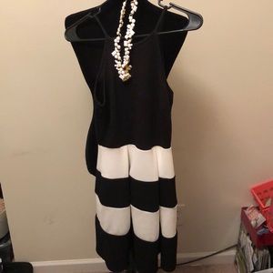 Black and White Midi Dress.